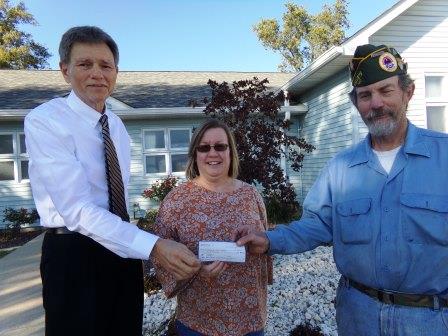 AMVETS Post 140 each donate to Bond County Food Pantry in October 2018